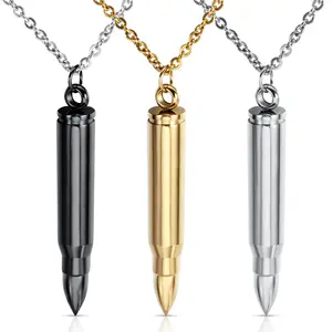 Fashion Necklace Trendy 18K Gold Filled Bullet Perfume Necklace For Men And Boys