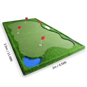 공장 OEM 휴대용 골프 퍼팅 그린 골프 매트 퍼팅 안티-워터 고무 매트 미니 골프 코스 사용