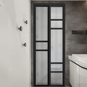 Vente en gros Porte coulissante pour salle de bain Porte personnalisée en aluminium et verre trempé à double vitrage pour les espaces intérieurs - Product Image 4
