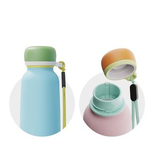 Nouvelle gourde isotherme portable en acier inoxydable double paroi de 18 oz, matériau 304, à petite ouverture, isolation sous vide 24-36h, pour le sport - Product Image 4