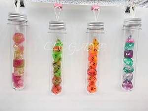 Dés tubulaires transparents de haute qualité, 7 pièces par ensemble, jeu de dés à jouer, 9 pièces - Product Image 5
