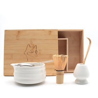 Newell japonais Matcha bol café thé Kit vente chaude Style Matcha faisant outil bambou Matcha fouet ensemble avec boîte en bois emballage