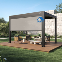 Pergola bioclimatique moderne d'extérieur Magic Factory en aluminium à lames orientables 3x3 3x4 3x6 4x4 6x4 m