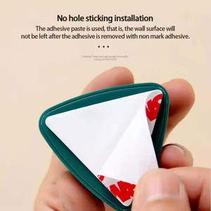 Hot Sale Self Adhesive Cutlery Grabber Kitchen Bathroom <b>Towel</b> <b>Hook</b> Wall Hanger Non Drilling Push <b>Towel</b> Rack - Product Image 6