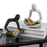 Décoration de bureau Personnes abstraites Sculptures Bureau Table Ornements Intérieur Chambre Accessoires Résine Artisanat