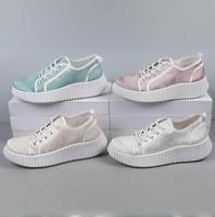 Baskets décontractées plates pour femmes, style rétro classique, bleu, inspirées des modèles allemands, collection Printemps-Automne 2025, avec amorti confortable et soutien de la voûte plantaire, respirantes