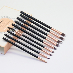 Ensemble de 14 <span class=keywords><strong>pinceaux</strong></span> de maquillage avec manche en bois pour fond de teint, fard à paupières, rouge à lèvres, anticernes, blanc, rose, noir, logo personnalisé, crayon à sourcils - Product Image 3