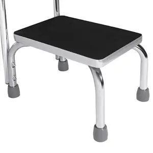 带手柄和防滑橡胶平台的钢制医用脚凳