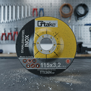 Meule diamantée à liant résineux Ttake AB2120, à centre dépressionné, motif coupé en forme de platine, épaisseur 3,2 mm, diamètre 115 mm - Product Image 2