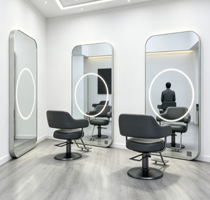 Miroir LED pleine longueur à coins arrondis pour salon de coiffure professionnel, éclairage de studio, vente en gros - Product Image 2
