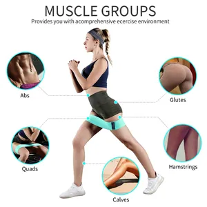 Bandes de résistance pour les fessiers, antidérapantes, élastiques, portables, pour les fessiers, les cuisses, les bandes élastiques pour le yoga, équipement de gym - Product Image 5