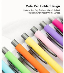 Promotional High Quality Multicolor Soft Touch Ballpoint Blank Personalized Metal Ball <b>Pen</b> With Logo - Product Image 6