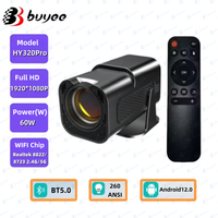 Tout nouveau HY320 PRO 4k LCD écran vidéo Portable Android 12 1080P Full hd prise en charge BT 5.0 1080p projecteur intelligent bureau usage domestique