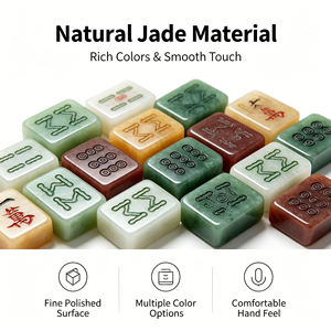 MAHJONG FACTORY Jeu de Mahjong américain en jade à motif et couleur personnalisés, 160 tuiles de Mahjong américaines de luxe en jade à couche unique - Product Image 2