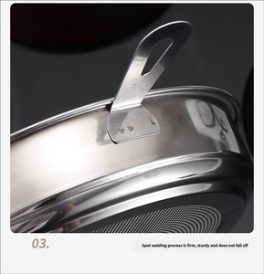 Colador de Malla Fina de Acero Inoxidable WELAND para Cocina, Ideal para Filtrar Aceite, Grasa de Tocino y Desnatar Caldos - Product Image 3