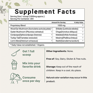 ODM 10 in 1 nootropic ผงเห็ดผสมเห็ดหอมหอยนางรมหางไก่งวงผงกาแฟ - Product Image 3