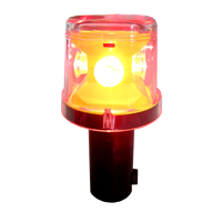 Balise lumineuse solaire LED clignotante synchronisée en PC/ABS, étanche IP66, portée visuelle 500m, pour la sécurité routière et l'avertissement de circulation