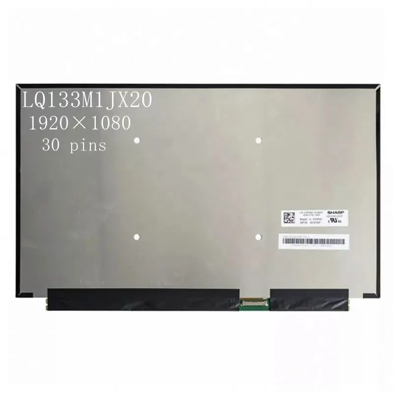 Schermo LCD per Laptop IPS da 13.3 "LQ133M1JX20 per DELL Inspiron 13 7000 7373 P83G Display a matrice LED 100% sRGB FHD 1920x1080 30pin eDP