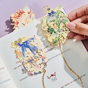 Marque-page en métal « Souffles des profondeurs marines », style anime, créatif et élégant, cadeau d'anniversaire pour filles, étudiants, remise de diplôme - Product Image 2
