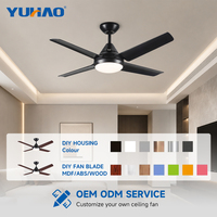 Ventilador de Techo BLDC Silencioso de 48 Pulgadas con 4 Aspas de ABS para Sala de Estar, Comedor y Dormitorio, Fabricación OEM ODM