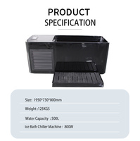 Refroidisseur d'eau à haute productivité pour bain de glace avec moteur et pompe, capacité de refroidissement de 750-2500W pour la récupération sportive