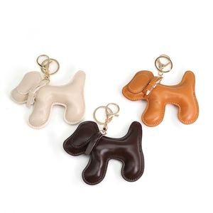 Wholesale Cute Puppy Keychain PU <b>Leather</b> Bag Pendant & Dog Charm Creative Bag Decoration for Pet Lovers Customizable MOQ20pcs - Product Image 4