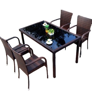 Mobilier d'extérieur moderne au design personnalisé pour bricolage Ensemble table et <span class=keywords><strong>chaise</strong></span> en rotin pour balcon <span class=keywords><strong>jardin</strong></span> maison modulaire d'appoint patio sectionnel en osier - Product Image 3