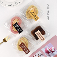 Boîte d'emballage en PET cristallin écologique, hermétique, résistante aux odeurs, conforme aux normes alimentaires, pour macarons, biscuits, muffins, pâtisserie