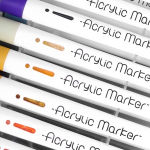 Đa Chức Năng Giữ Nụ Cười 12 Màu Sắc Trực Tiếp Chất Lỏng Acrylic Đánh Dấu Bút Hot Bán Đơn Giản Dài Nib Nhựa Đánh Dấu Bút - Product Image 4