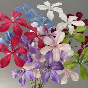 ดอกกล้วยไม้ประดิษฐ์พิงพิง 3 หัว สำหรับตกแต่งงานแต่งงานและบ้าน - Product Image 1