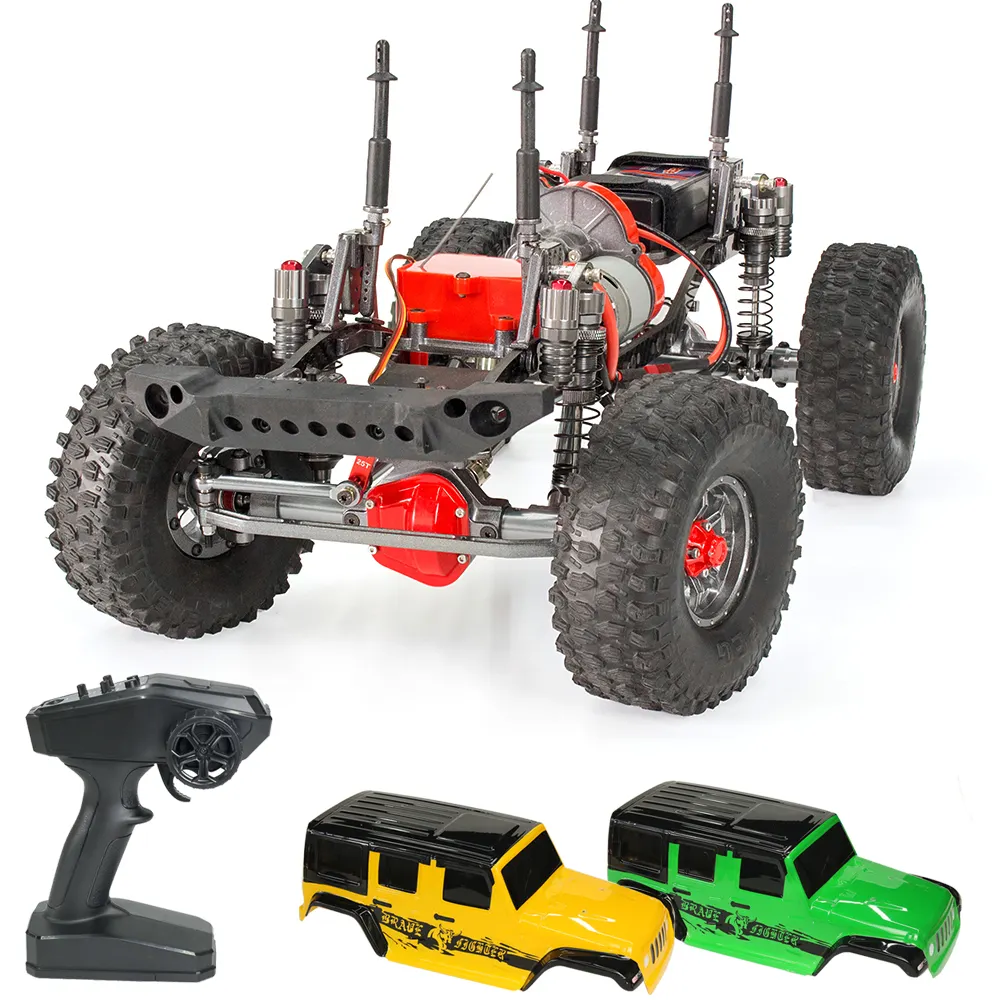 All metal chassis 2.0mm pvc car body waterproof 1:10 truck high speed 70km/h 4WD RTR off road brushless car rc buggy for adult