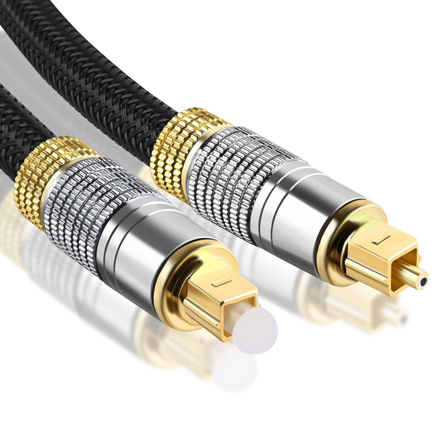 High-Speed HD Male to Male Fiber Optic Audio Cable Customizable for Microphone Monitor DVD Player with PVC Jacket