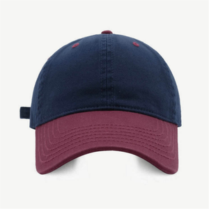 Casquette de golf à 6 panneaux avec logo brodé bicolore, casquette de baseball en sergé de coton avec logo personnalisé, noire - Product Image 2