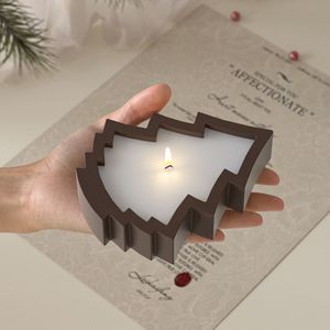 DIY scented plaster Christmas tree storage tray candle cup Christmas decoration silicone <b>mold</b> - Product Image 3