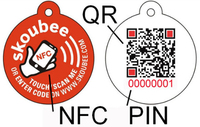 Mini-étiquette RFID NFC programmable pour chien avec code QR unique, identification personnalisée, étanche, distance de lecture de 1 à 10 cm pour l'identification des animaux de compagnie