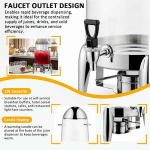 <span class=keywords><strong>Distributeur</strong></span> de boissons en acier inoxydable pour restaurant, <span class=keywords><strong>distributeur</strong></span> de boissons pour hôtel, utilisation en buffet - Product Image 4