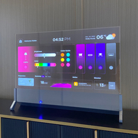 Kiosque d'information numérique avec écran tactile transparent OLED de 55 pouces pour bureau, équipement d'affichage numérique