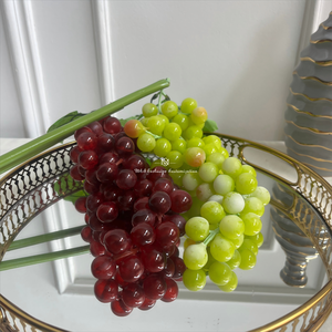 人工ブドウフロストフルーツプロップグリーン植物装飾プラスチック撮影モデル屋内天井ブドウ - Product Image 3