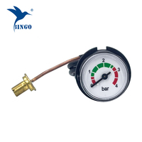 Manomètre de pression capillaire à vapeur en plastique BINGO 28 mm de haute qualité pour chaudière avec plage de mesure de 0 à 4 bars