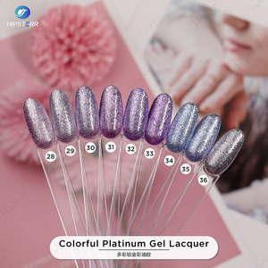 Esmalte de Gel Brillante Platino de Marca Privada Hipsterr, Esmalte de Gel Colorido con Destellos Platino para Salón de Uñas Profesional - Product Image 6