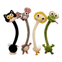 Porte-clés pendentif animal à long cou super mignon et amusant, jouet en peluche avec rembourrage en coton PP, taille 40 cm, cadeau d'anniversaire, poupée décorative pour tous les âges