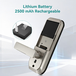 Serrure Intelligente SJJ WiFi Direct avec Caméra de Visiteuse, Application Tuya, Déverrouillage à Distance par Empreinte Digitale, Mot de Passe, <span class=keywords><strong>Carte</strong></span>, Interphone Vidéo, Clé Cloud en Aluminium - Product Image 3