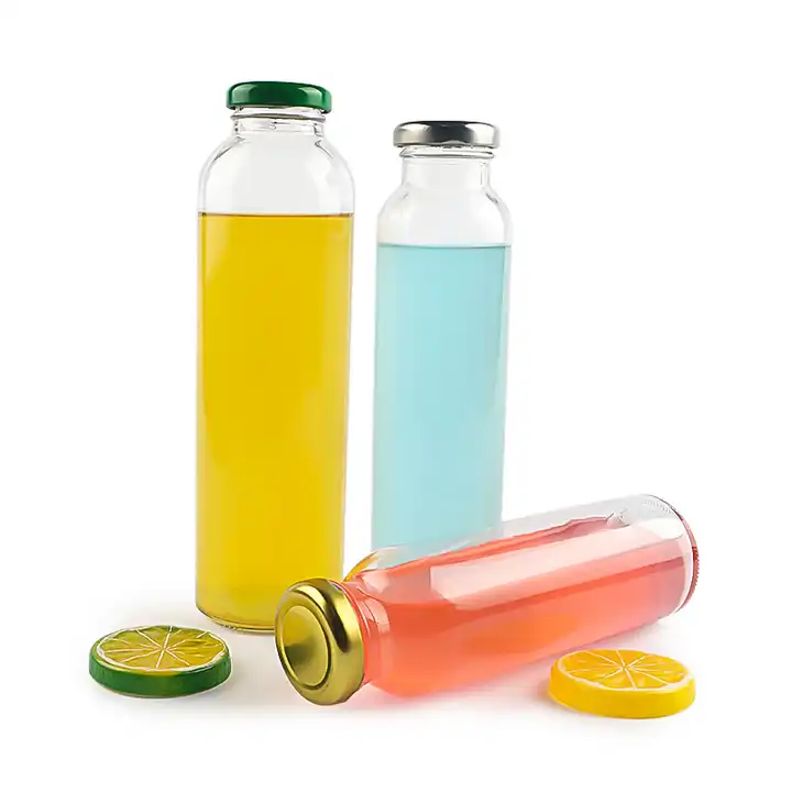 300ml 500ml Cute Round Glass Juice Bottles - Reliable Glass