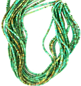 Grand trou naturellement Turquoise <span class=keywords><strong>Heishi</strong></span> avec trou percé de 2.5mm - Product Image 5