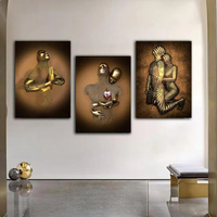Peinture sur Toile avec Effet 3D en Métal, Couples Amoureux S'Étreignant, Cœur, Posters Abstraits et Impressions, Art Mural pour Décoration de Maison et Pièce, Fresque Murale Suspendue