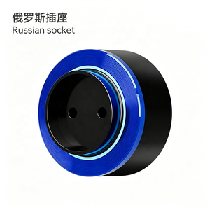 US/UK/Französische/EU/Thailändische Standard-Wandsteckdose Mobile Stromanschlüsse IP20-Zertifiziert 250V 10-13A SPQ Blaue Aluminium-Rand-Serie - Product Image 4
