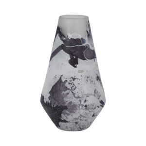 Vaso in vetro dal design astratto con finitura satinata per decorazioni del soggiorno e composizioni floreali - Product Image 3