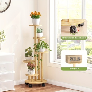 Supports de <span class=keywords><strong>plantes</strong></span> <span class=keywords><strong>en</strong></span> <span class=keywords><strong>bois</strong></span> de bambou écologiques et naturels de style moderne du milieu du siècle <span class=keywords><strong>pour</strong></span> <span class=keywords><strong>plantes</strong></span> <span class=keywords><strong>d</strong></span>'<span class=keywords><strong>intérieur</strong></span> - Product Image 3