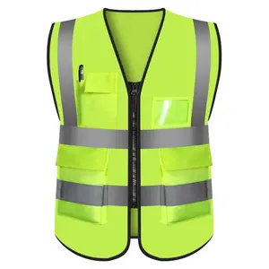 Chaleco reflectante de seguridad ANT5PPE, logotipo personalizado, construcción, tira de alta visibilidad, chaleco de trabajo de alta visibilidad, ropa