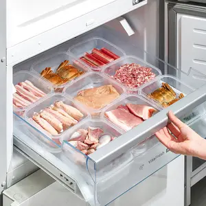 2024 New Refrigerator Preservation Box Frozen Meat Box Frozen Storage Special Food Grade Kitchen Storage Boxes With Lid